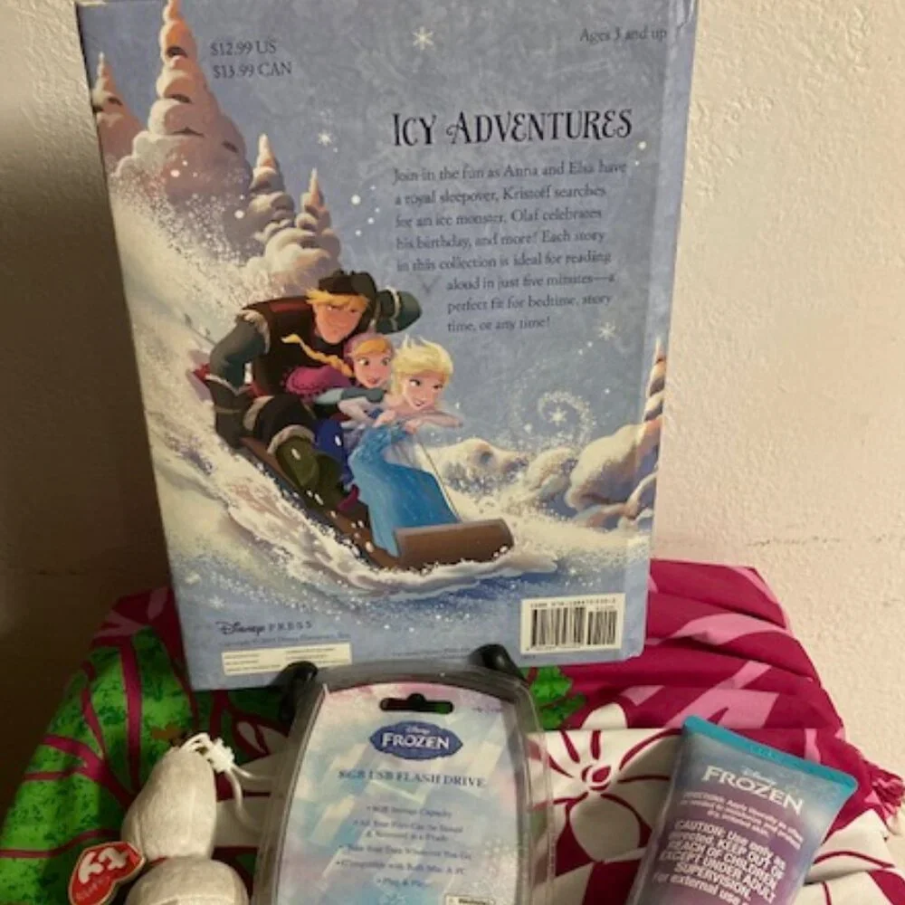 FROZEN LOT DISNEY 5 MINUTE FROZEN STORIES ANNA ELSA OLAF FLASH LOTION KEY NEWTAG